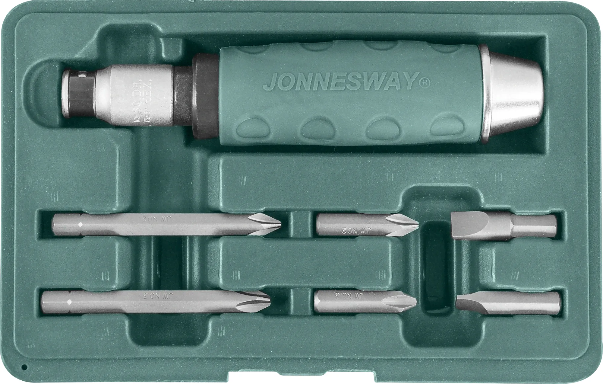 Ударная отвертка с битами Jonnesway AG010055A
