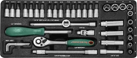 JONNESWAY S04H2141S Набор головок торцевых 1/4"DR, 4-13 мм, 41 предмет