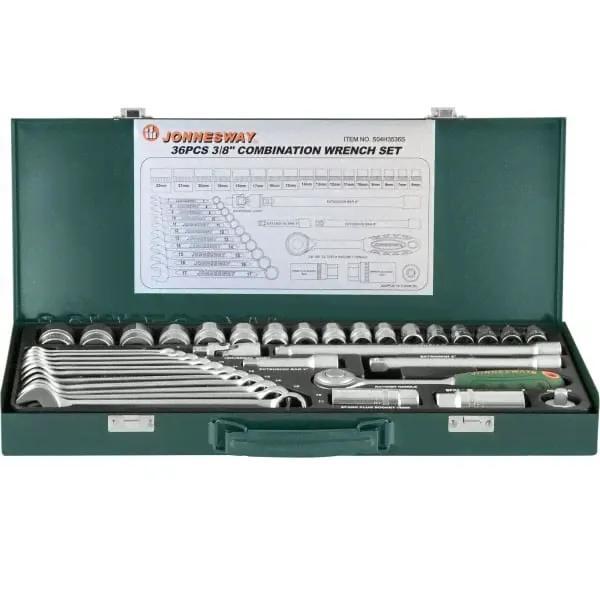 Набор головок торцевых 3/8"DR, 36 предметов Jonnesway S04H3536S