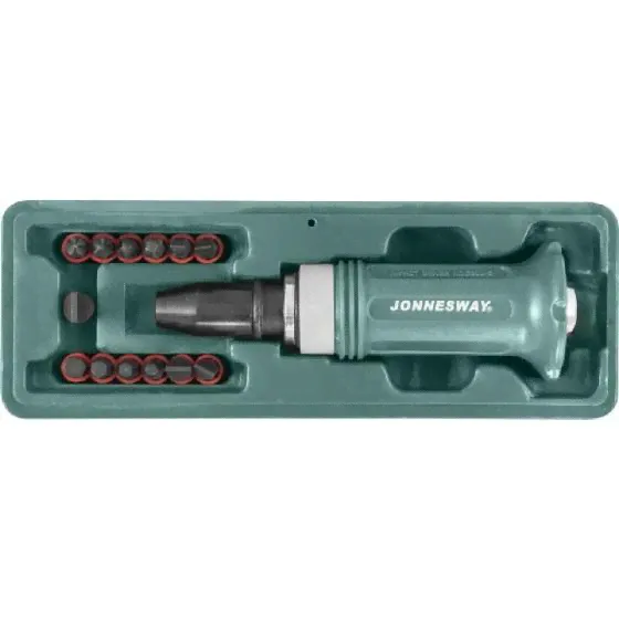AG010138 Ударная отвертка SL 5,6,8,10,12мм PH# 1,2,3,4 Hex 4,5,6,8, 14 предметов Jonnesway-1