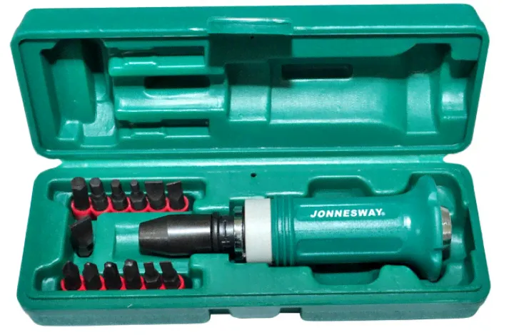 Ударная отвертка с битами 14 предметов Jonnesway AG010138