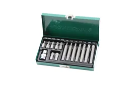 Набор бит "TORX" (T20-T55) 1/2" мет. кейс 15 пр-в, JONNESWAY S29H4215S