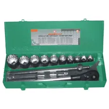 Набор головок торцевых дюймовых Jonnesway S04H6415S 3/4"DR, SAE 7/8"--2", 15 предметов