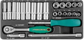Jonnesway S04H2125S Набор головок торцевых стандартных и глубоких 1/4"DR