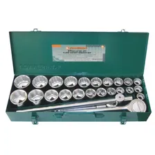 Набор головок торцевых дюймовых Jonnesway S04H6327S 3/4"DR, SAE 7/8"--2", 27 предметов